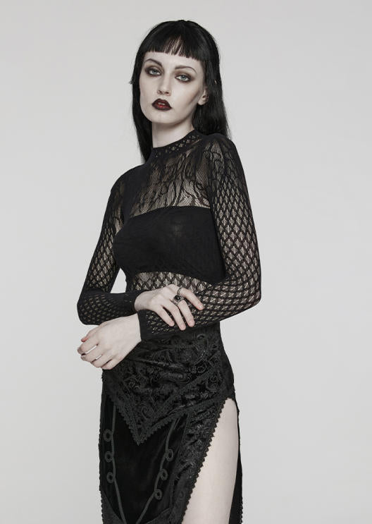 Sheer Mesh Cover-Up T-Shirt Dress