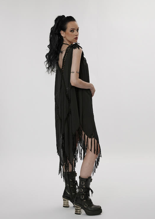 Witch Knit Mesh Maxi Dress