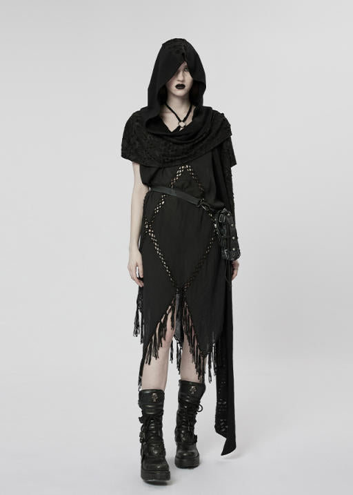 Witch Knit Mesh Maxi Dress