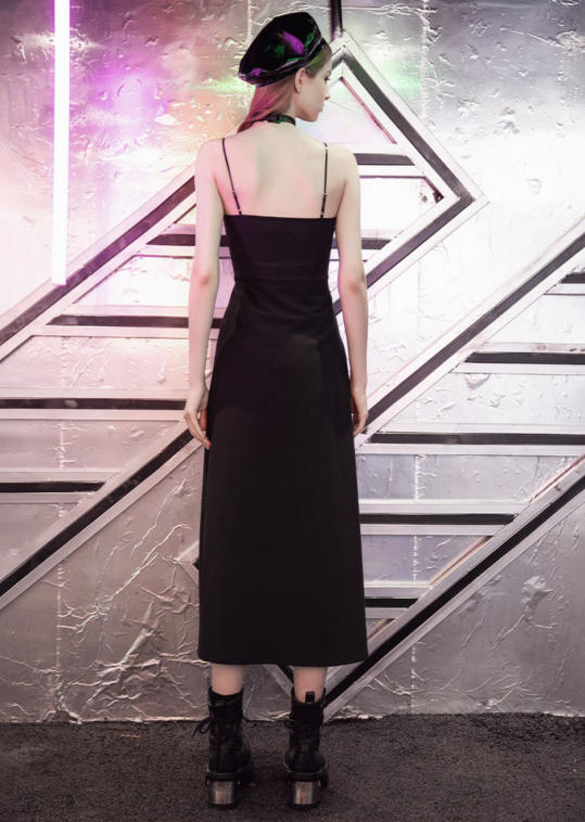 Split-Slit Long Camisole Dress